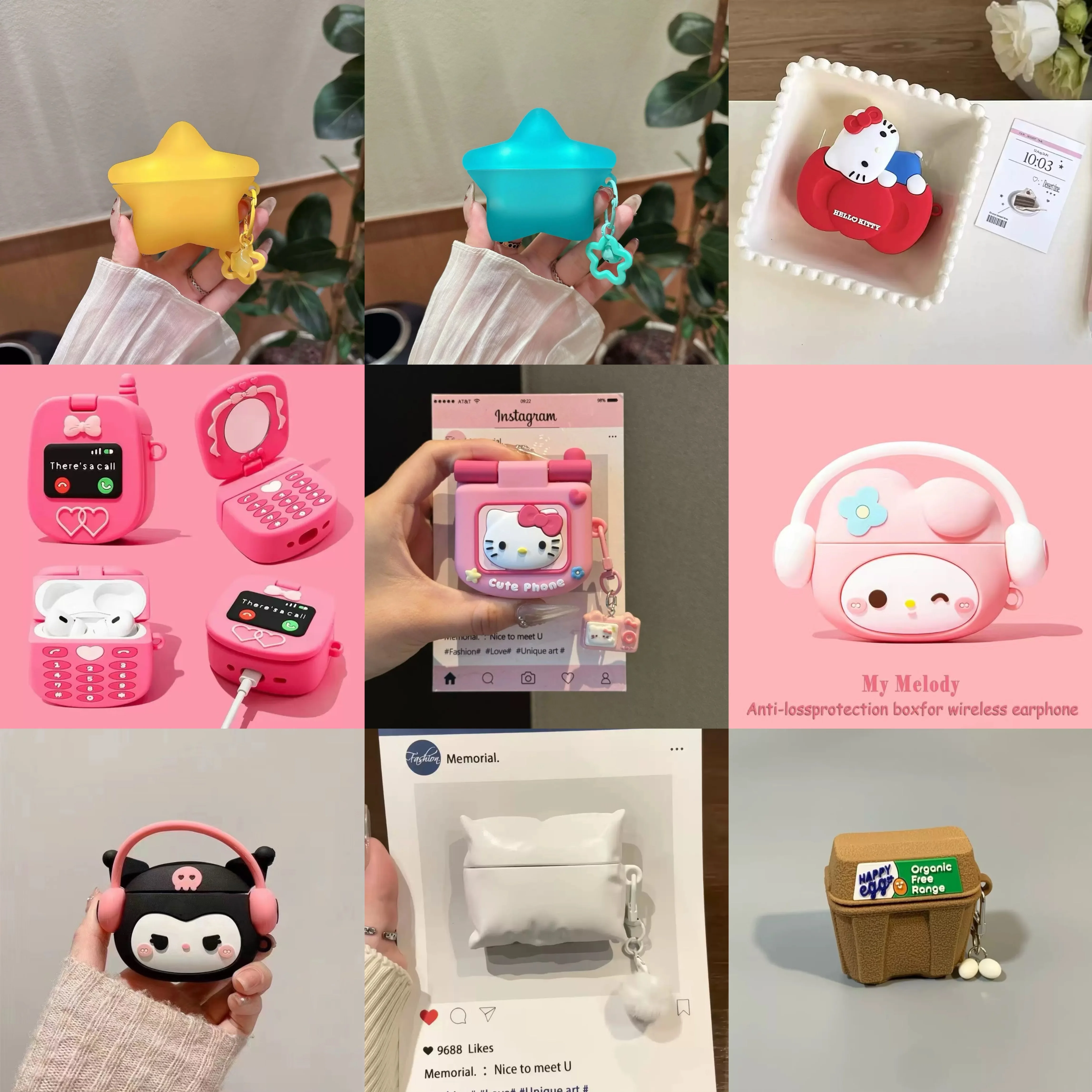 

For Airpods Pro 3 Case 2025 3D Anime Earphone Cover for airpods pro3 pro2 pro 4 3 2 1 Earphone Protective Accessories Cover