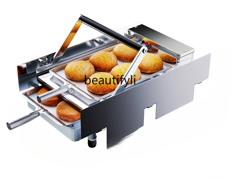 

Burger machine Commercial small automatic baking machine Double layer heating furnace Burger shop