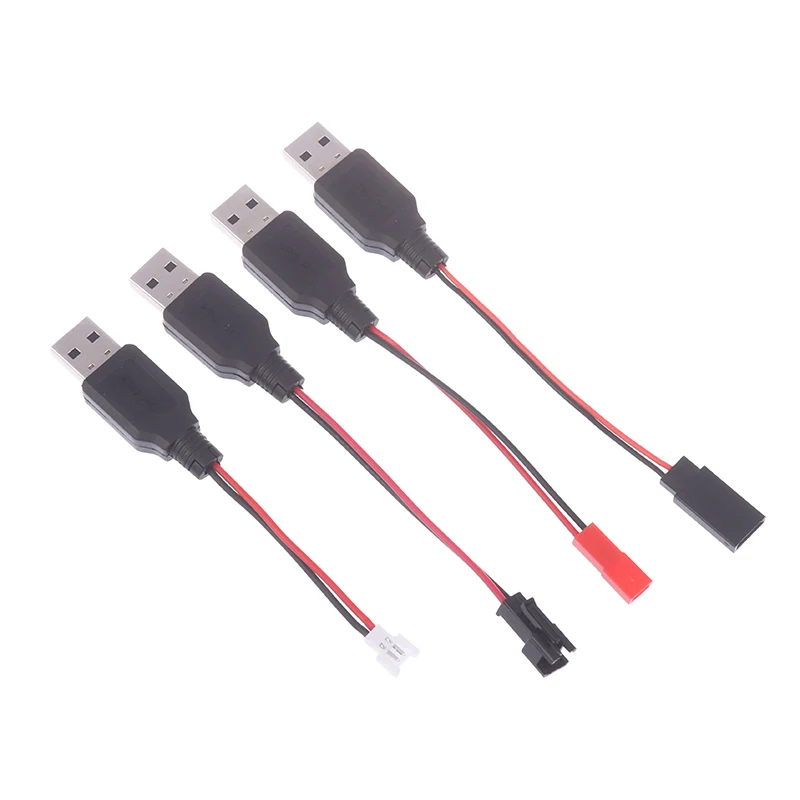 Cable de carga USB para Dron cuadricóptero teledirigido, cargador de batería de litio de 3,7 V a JST /SM / Futaba