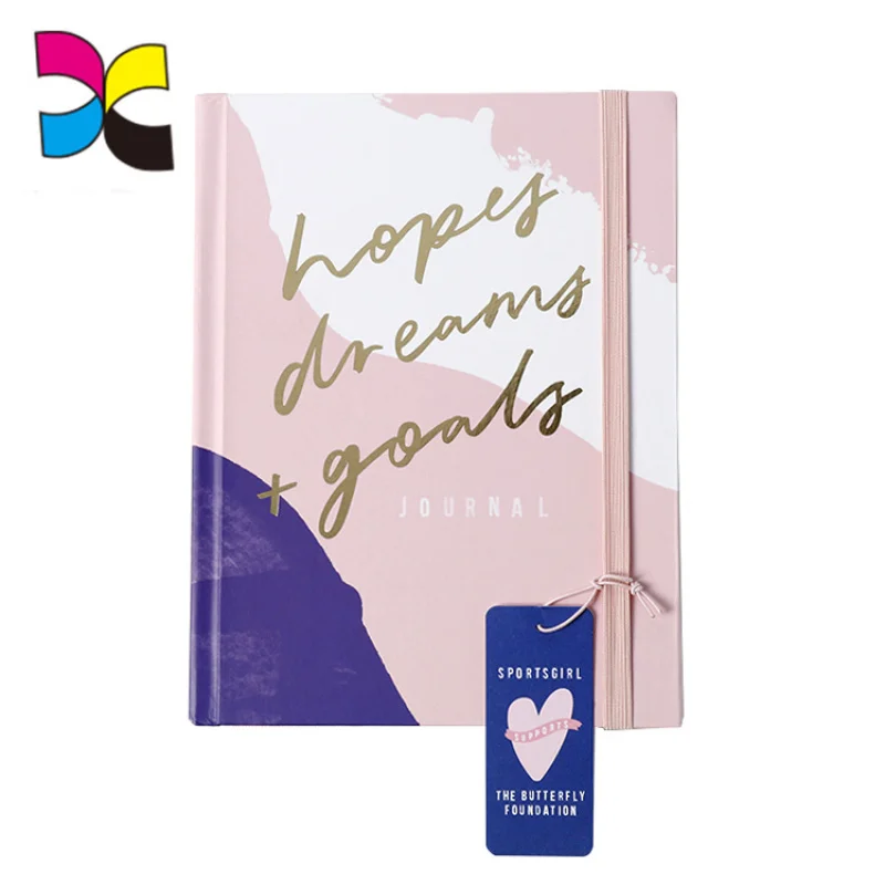 custom.Promotion Printed Foil Stamping Hardcover Personalized  Cover Notebooks Customizable