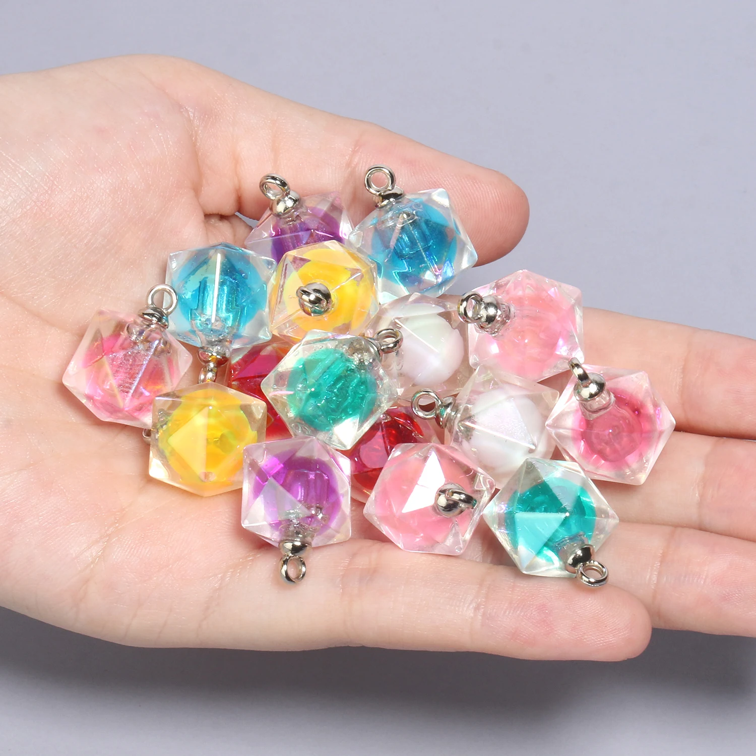 10pcs Mixed Cute Resin Star Charms for DIY Jewelry Making