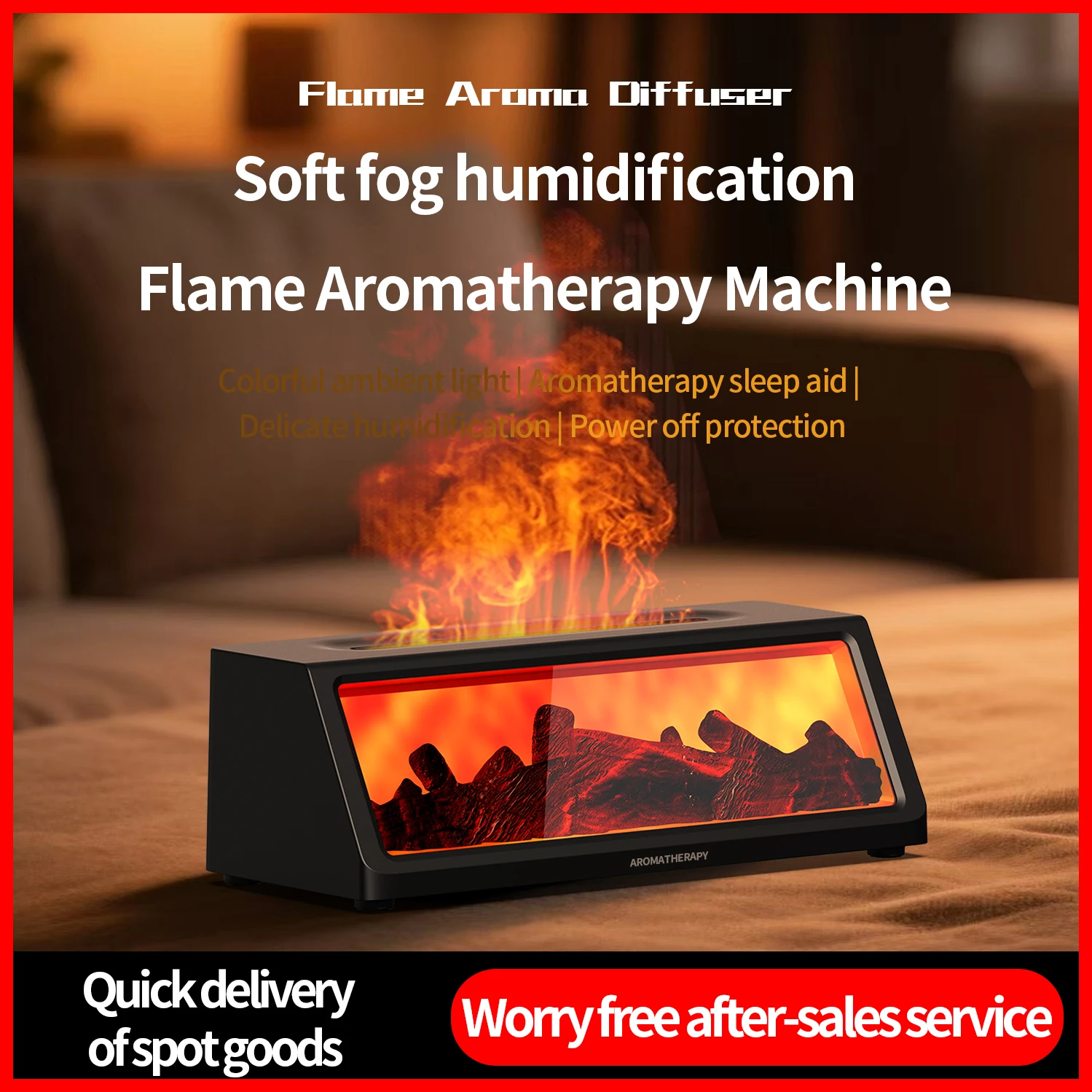 

Manufacturer wholesales new fireplace aroma diffusers, plug-in models, home desktop aroma diffusers, creative flame humidifiers