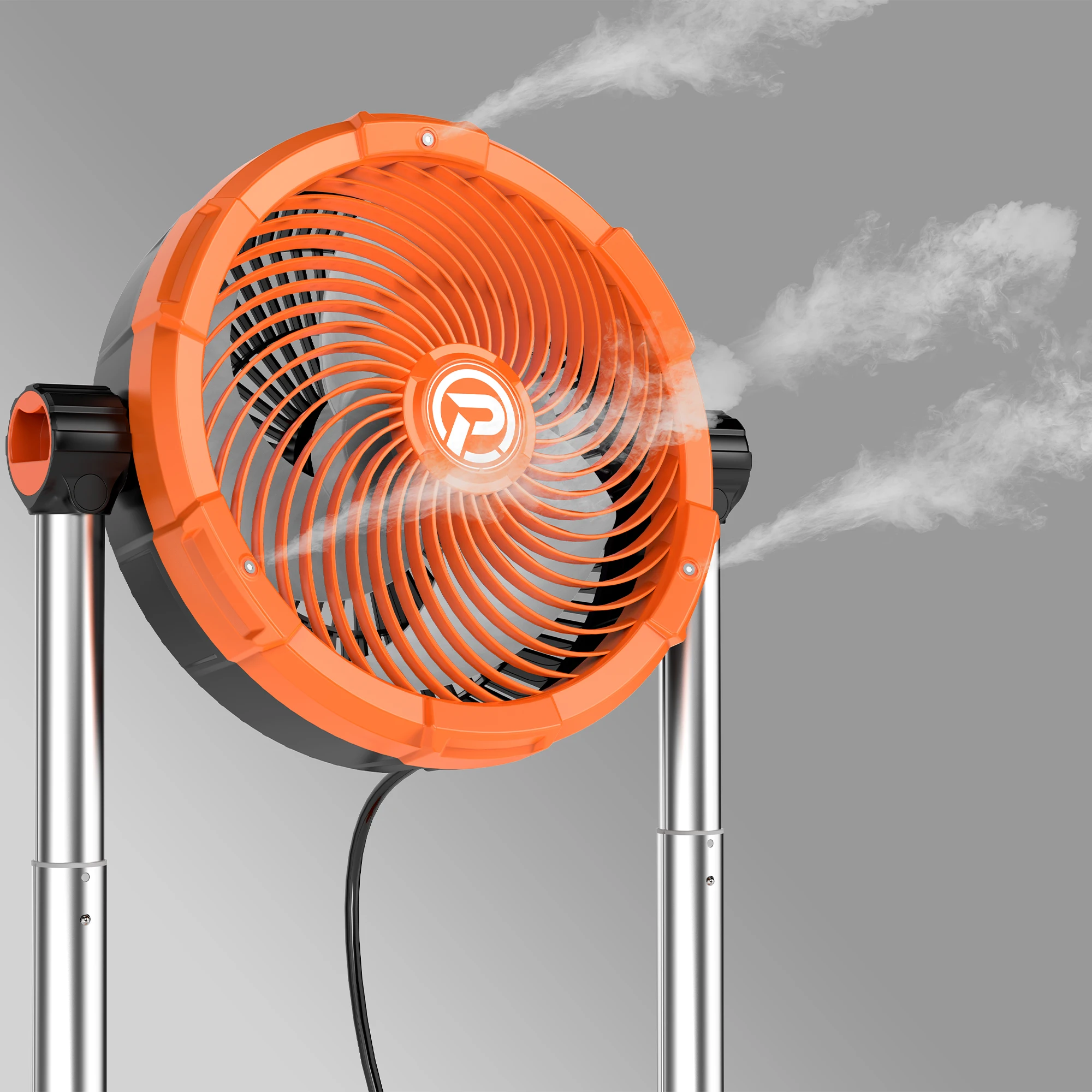 Ventilador de acampamento recarregável de 40.000mAh com luz LED e velocidade e ângulo ajustáveis