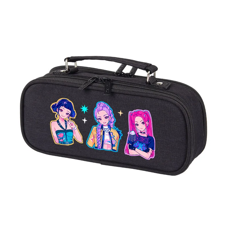 

Пенал с принтом Movie Kpop Demon Hunters для студентов, школьный многослойный органайзер для канцелярских принадлежностей, сумка-карандаш