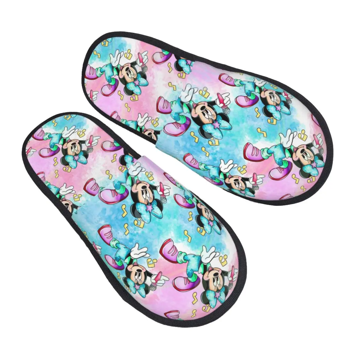 

Мягкие тапочки с эффектом памяти для женщин, с изображением Микки Мауса и Минни Маус, для дома и спа-процедур