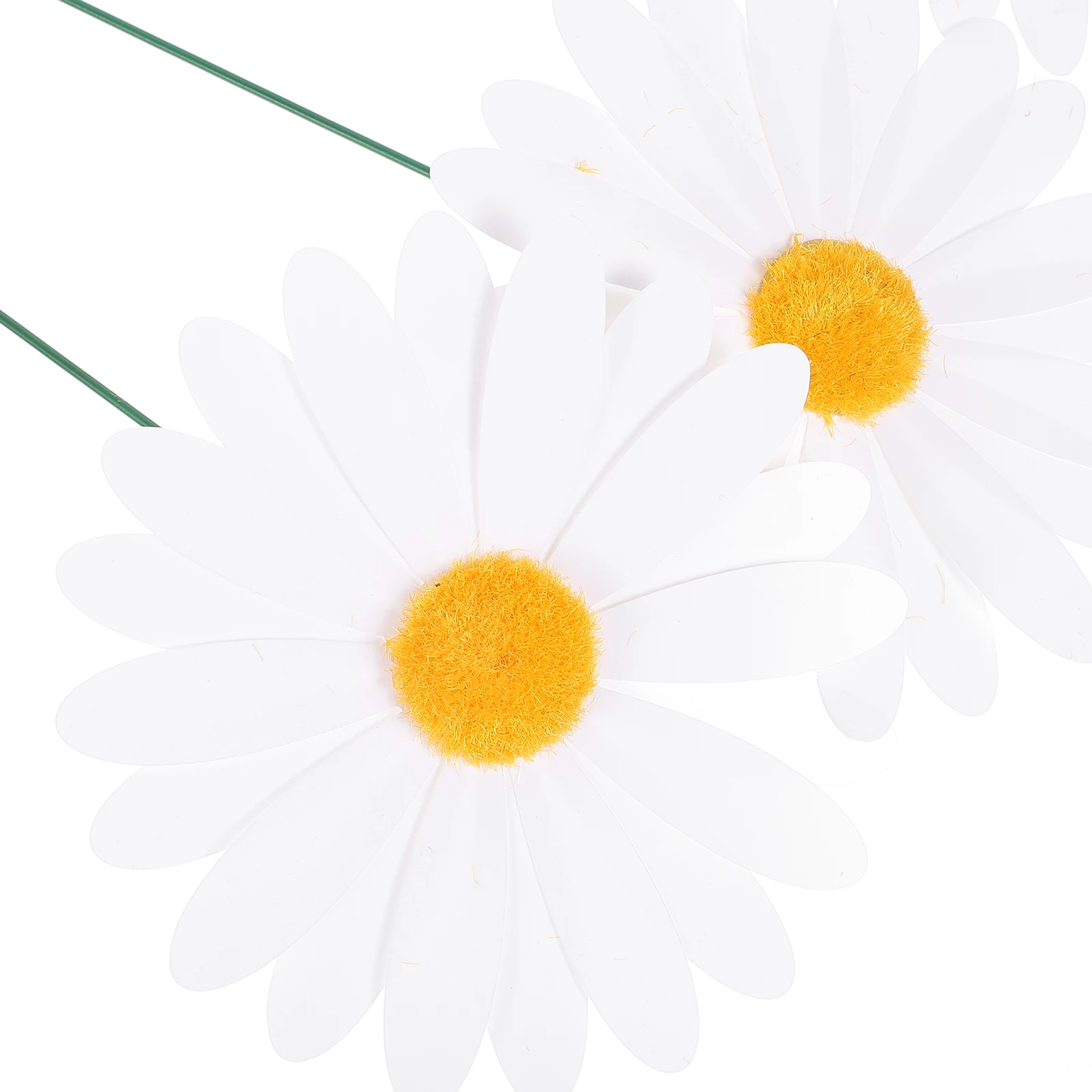 

10 Pcs Simulated Daisy Stick Flower Stakes Ladybug Yard Garden Metal Lawn Ornament Mother Floral Decor