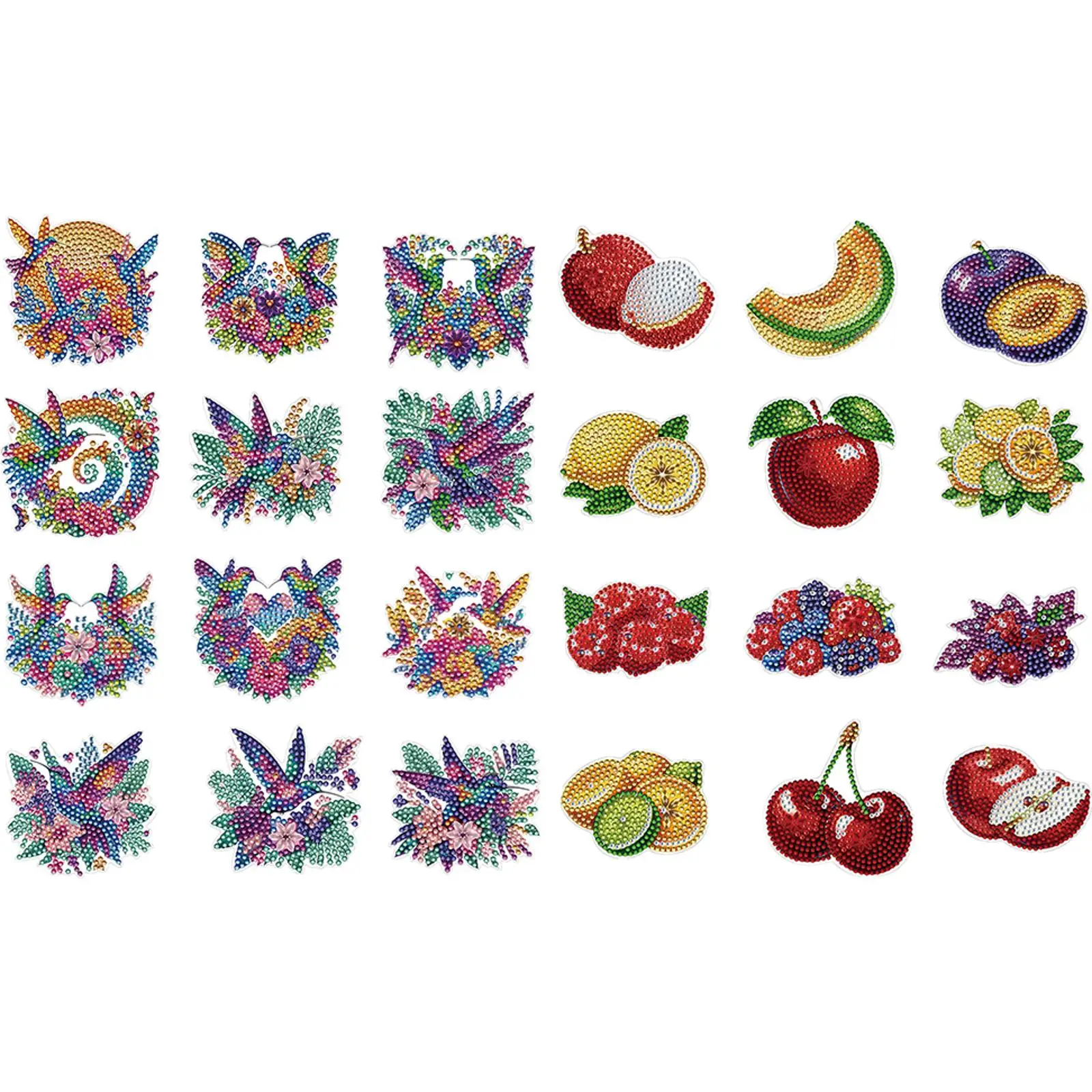 

12Pcs Diamond Art Magnets Kits Fridge Sticker Set Diamond Art Magnets Refrigerator Magnet DIY Crafts Kits for Adults