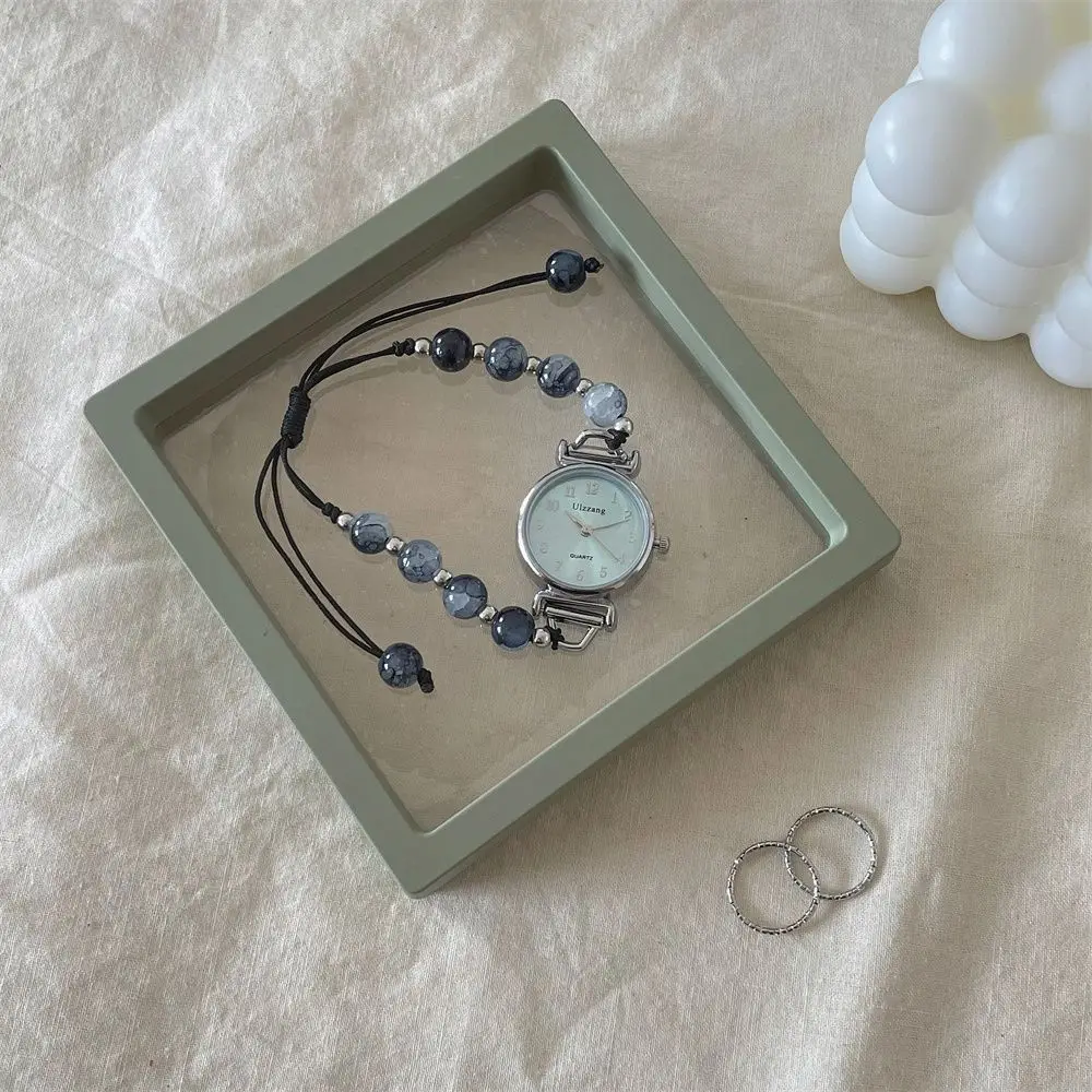 Orologio da polso con perline alla moda, cinturino regolabile, orologio a catena con ciondolo, orologio al quarzo, da donna e ragazza