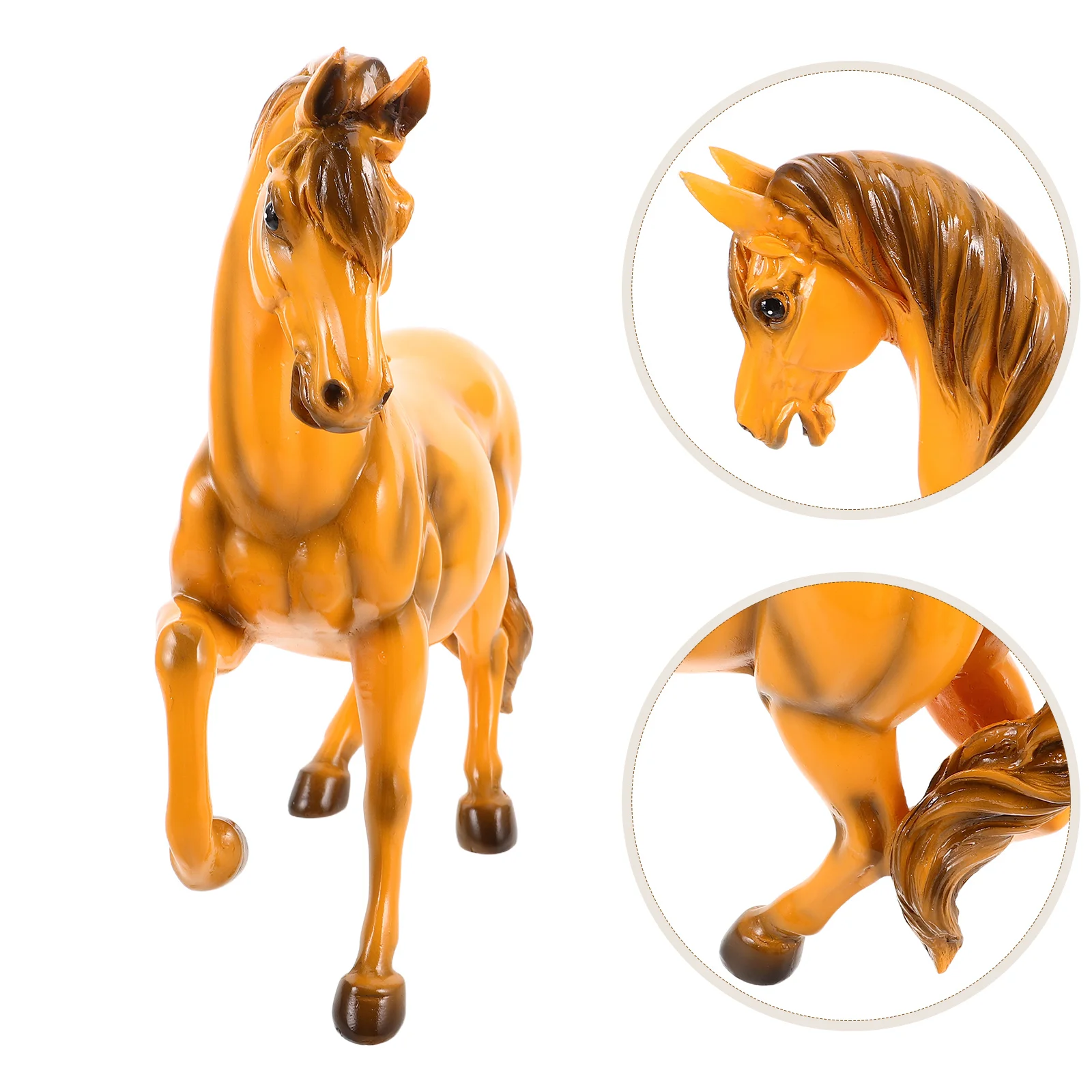 

Zodiac Horse Money Bank Resin Standing Horse Sculpture Decorative Coin Saving Pot for Home Office Decor Success Symbol