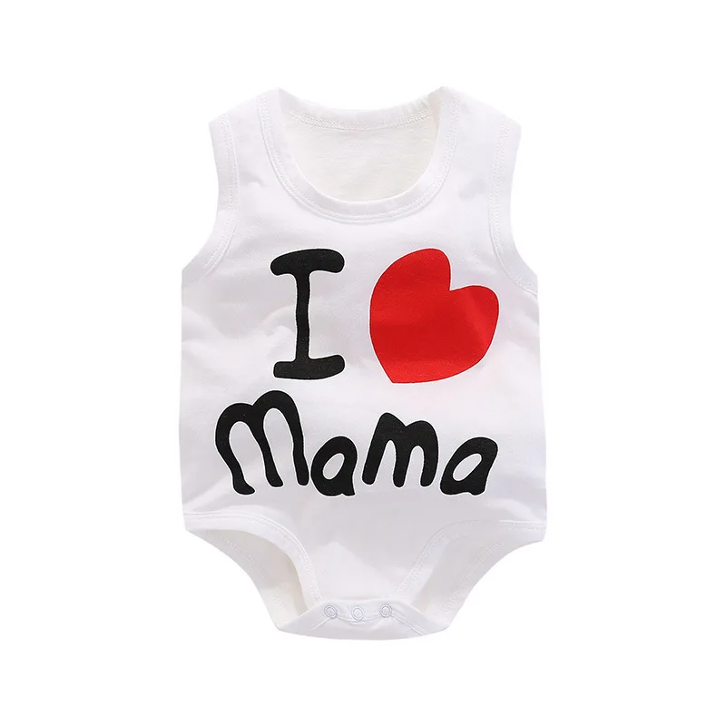 

Baby Cartoon Bodysuit Summer Pure Cotton Bottom Wrap Newborn Triangle Tank Top Romper