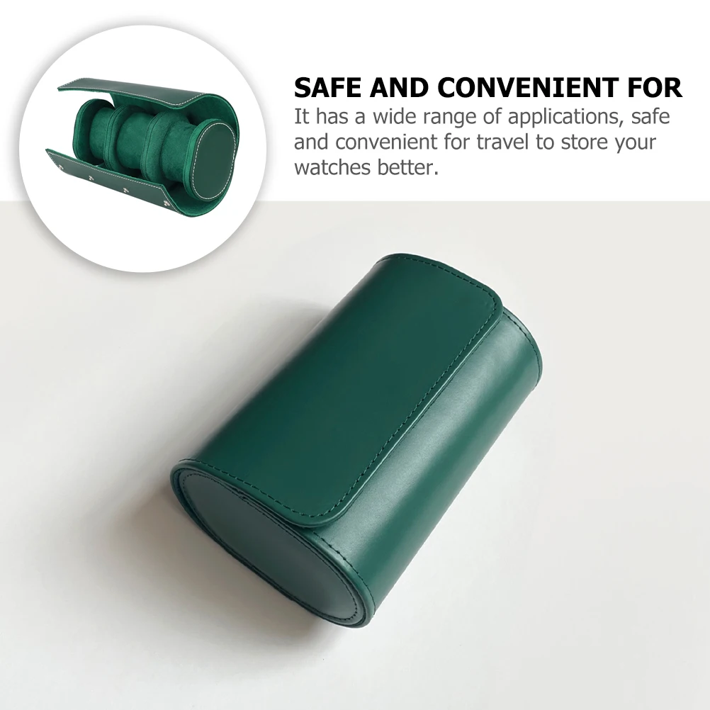

Pu Box Travel Case Anti-Scratch Lightweight Portable Roll Organizer Watch Storage Holder For Men Women Outdoor Watch Container