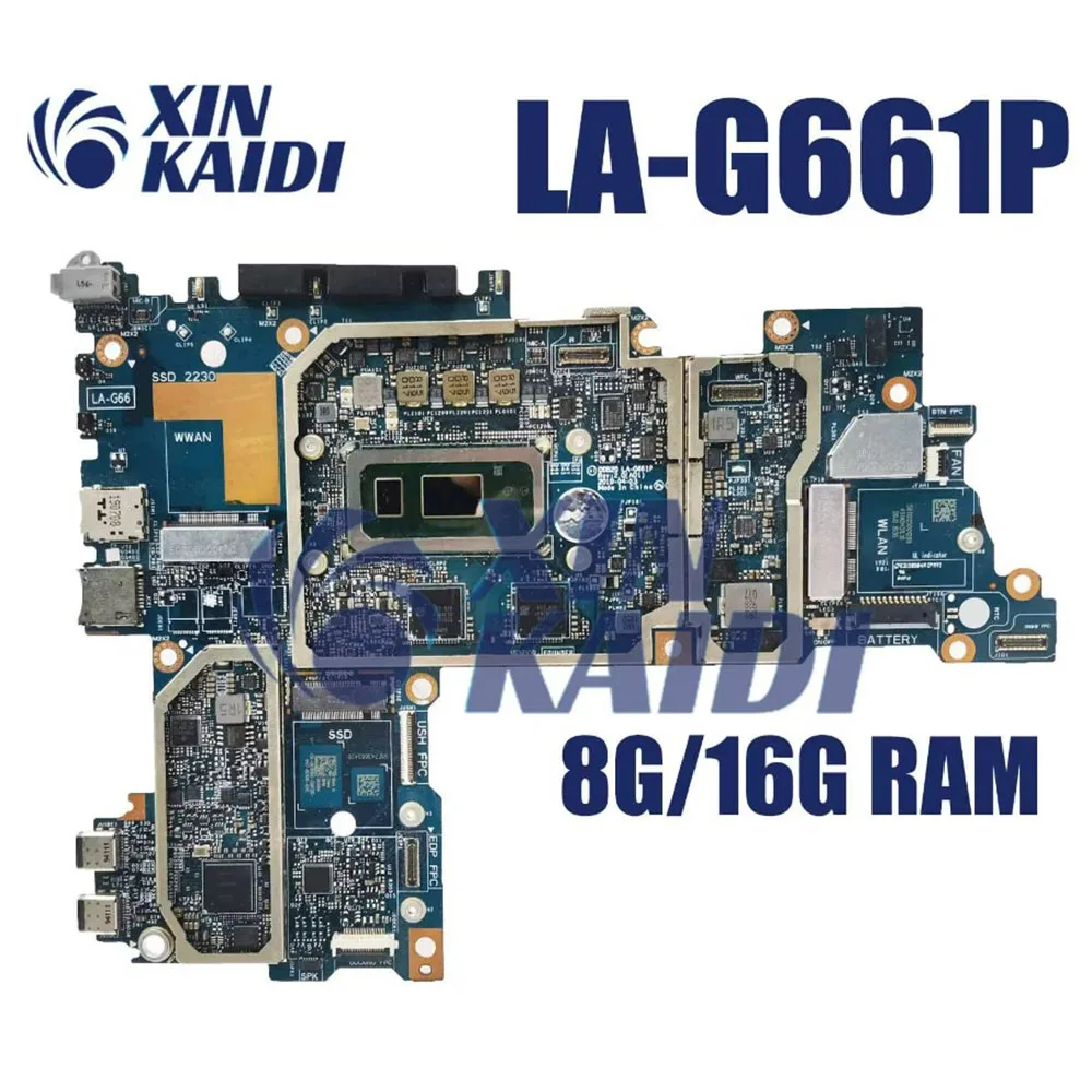 

Computer Motherboard For Dell Latitude 12 7200 0692DM 0XFWFG 0TJFG7 LA-G661P Laptop Mainboard I3 I5 I7 8th Gen CPU 8G 16G RAM