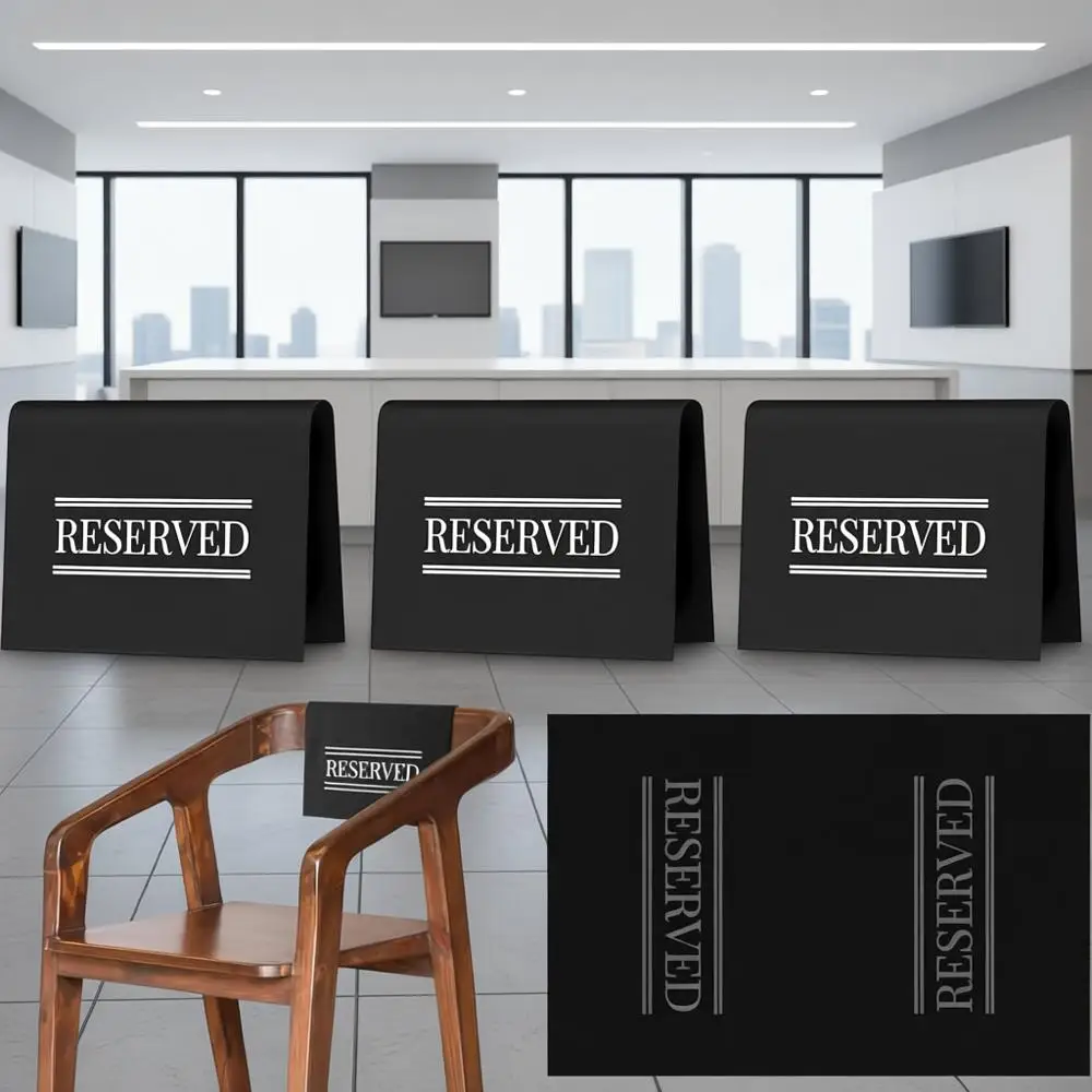 

Черные многоразовые таблички для стульев (24 шт.) для размещения гостей и резервирования столов на мероприятиях