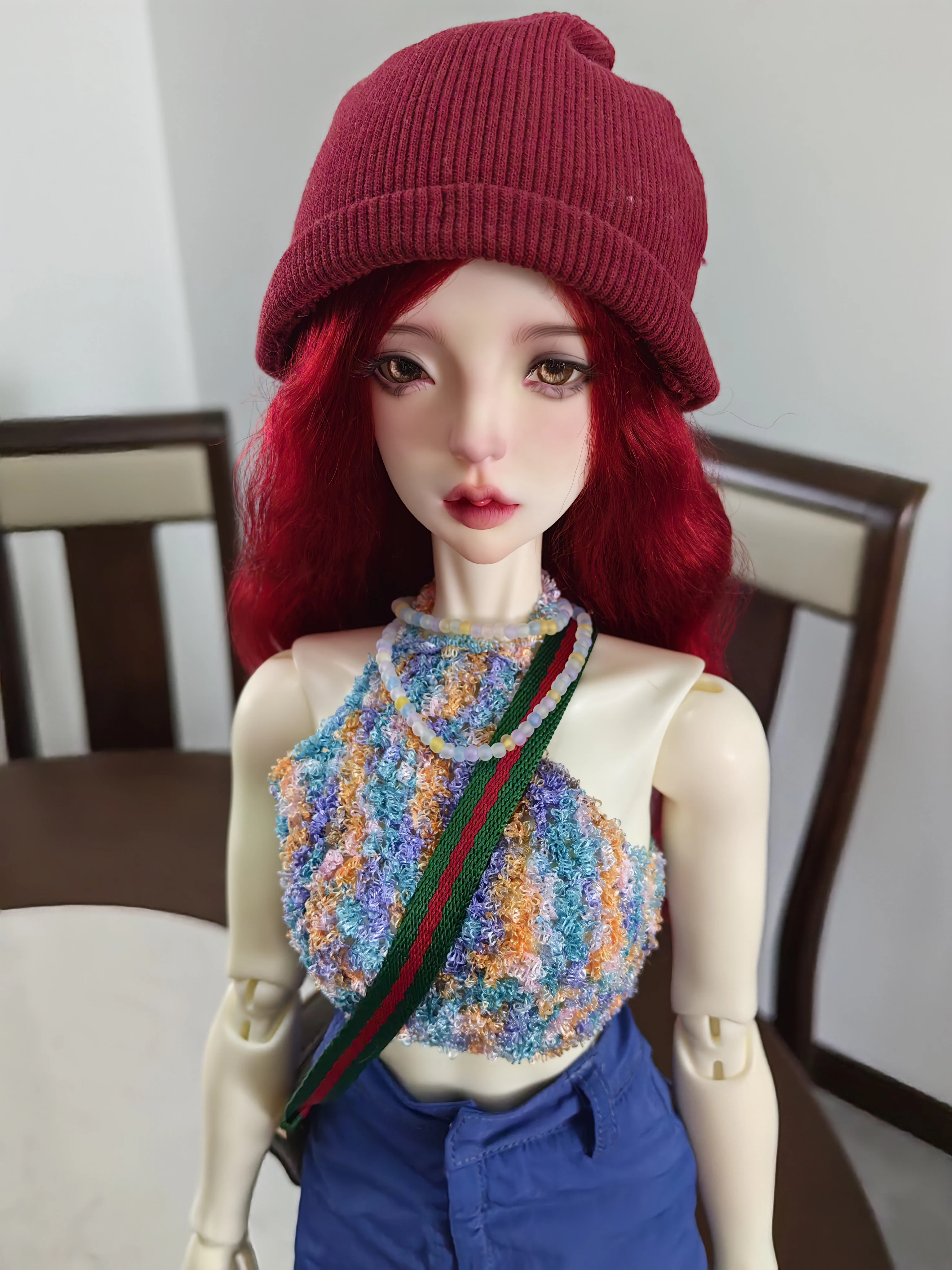 さまざまな色のハンギングベストストラップ,手作りのおもちゃ,bjd,sd人形の服,1/3,大きな女の子,D04-B385, 1個