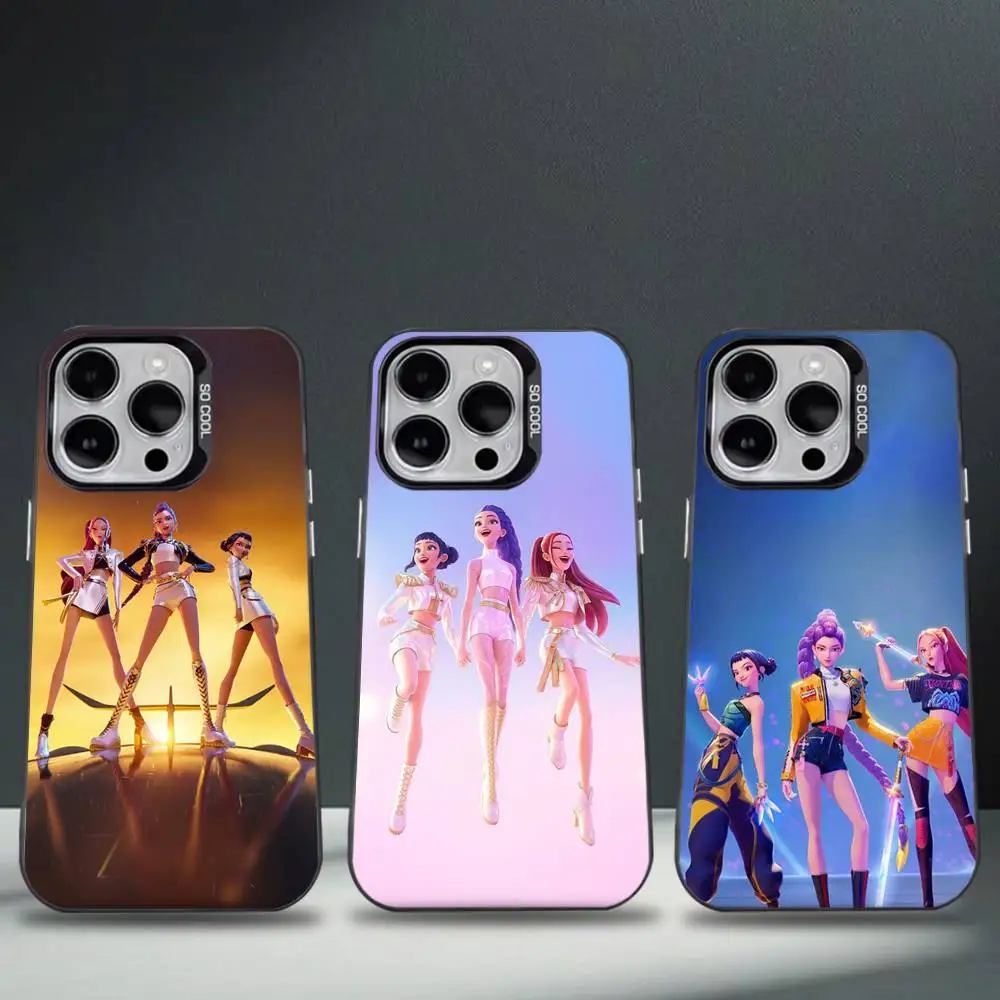 

Kpop D-Demon H-Hunters Phone Case For iPhone 16,15,14,13,12,11,8,7,Pro,Max,Plus,Mini,XS,SE Anti Fall Black Matte Hard