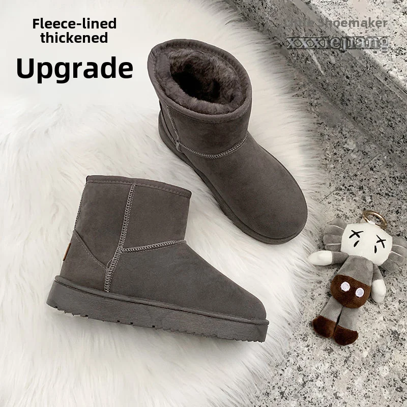 نمط جديد Ugc المرأة الشتاء الثلوج الأحذية منتصف العجل قصيرة المضادة للانزلاق أحذية قطنية دافئة تنوعا طالب الأحذية العصرية