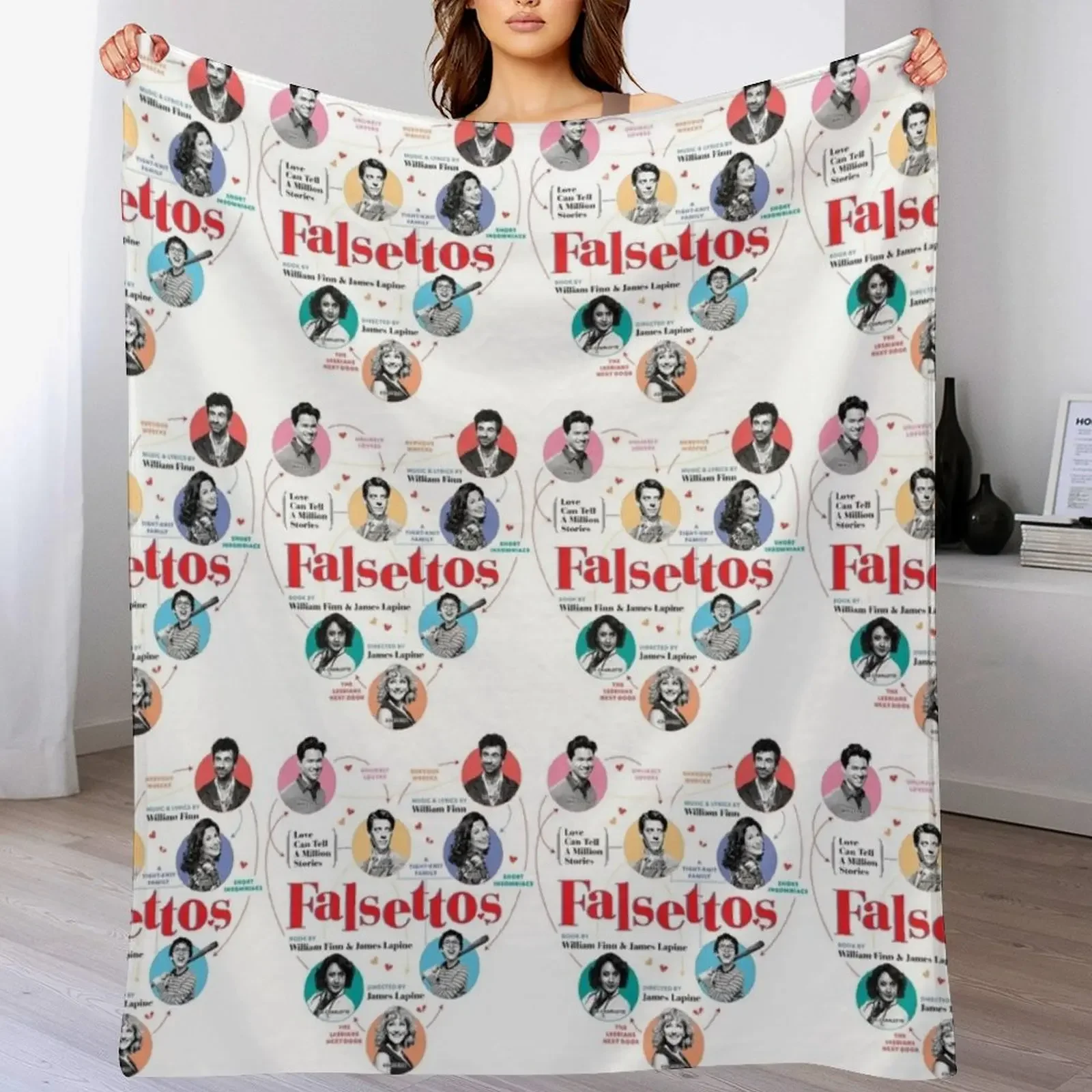 

Falsettos 2016 Poster Throw Blanket Warm Napping Blanket for Office Couch Bed