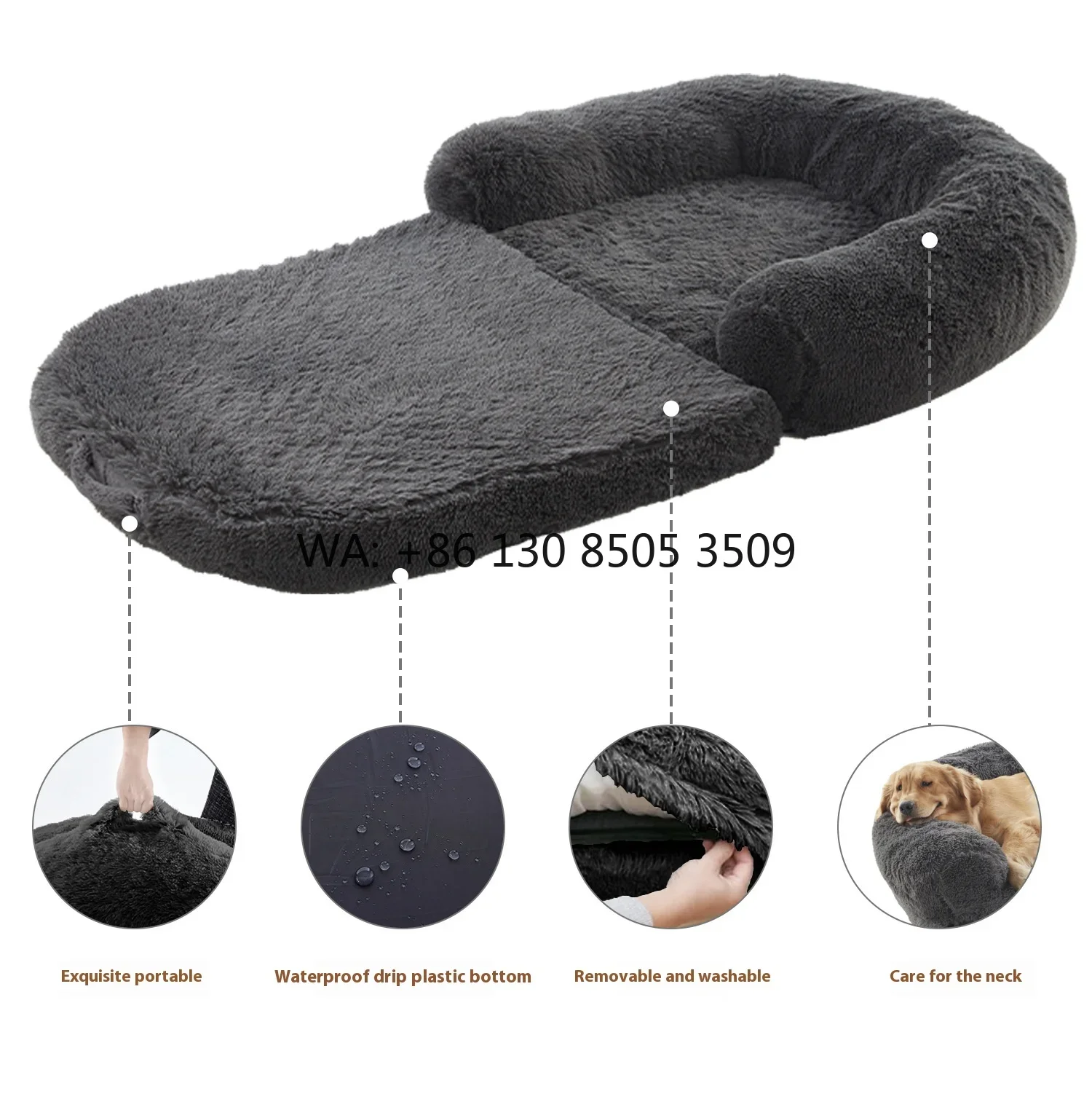 Hot Sale Human Pet Sofa 2 in 1 Foldable Removable Washable Dog Cat Bed Large Dog Mat Multifunctional Pet Bed