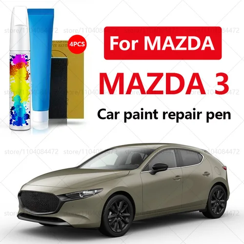 Pluma de reparación de pintura de coche para Mazda 3 2003-2025, accesorios de reparación de arañazos, 4 Uds., blanco 47A A4D 25D gris 46G azul 42M rojo 41V
