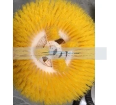 Photovoltaic solar panel cleaning brush