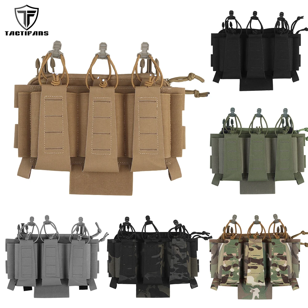 Tactical EPV2 Elastic 556 Placard Rifle Magazine Pouch All In One Rear Document Stacker QASM Buckle Clip Tourniquet Holder ARC