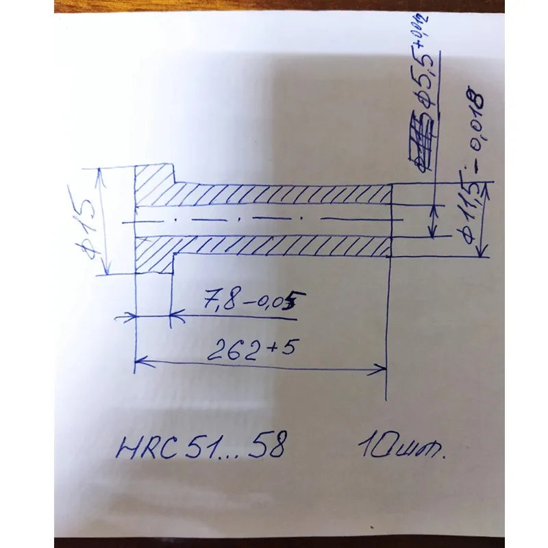 10pcs Step ejector pins high precision ejector sleeve straight mould tools for plastic mold components