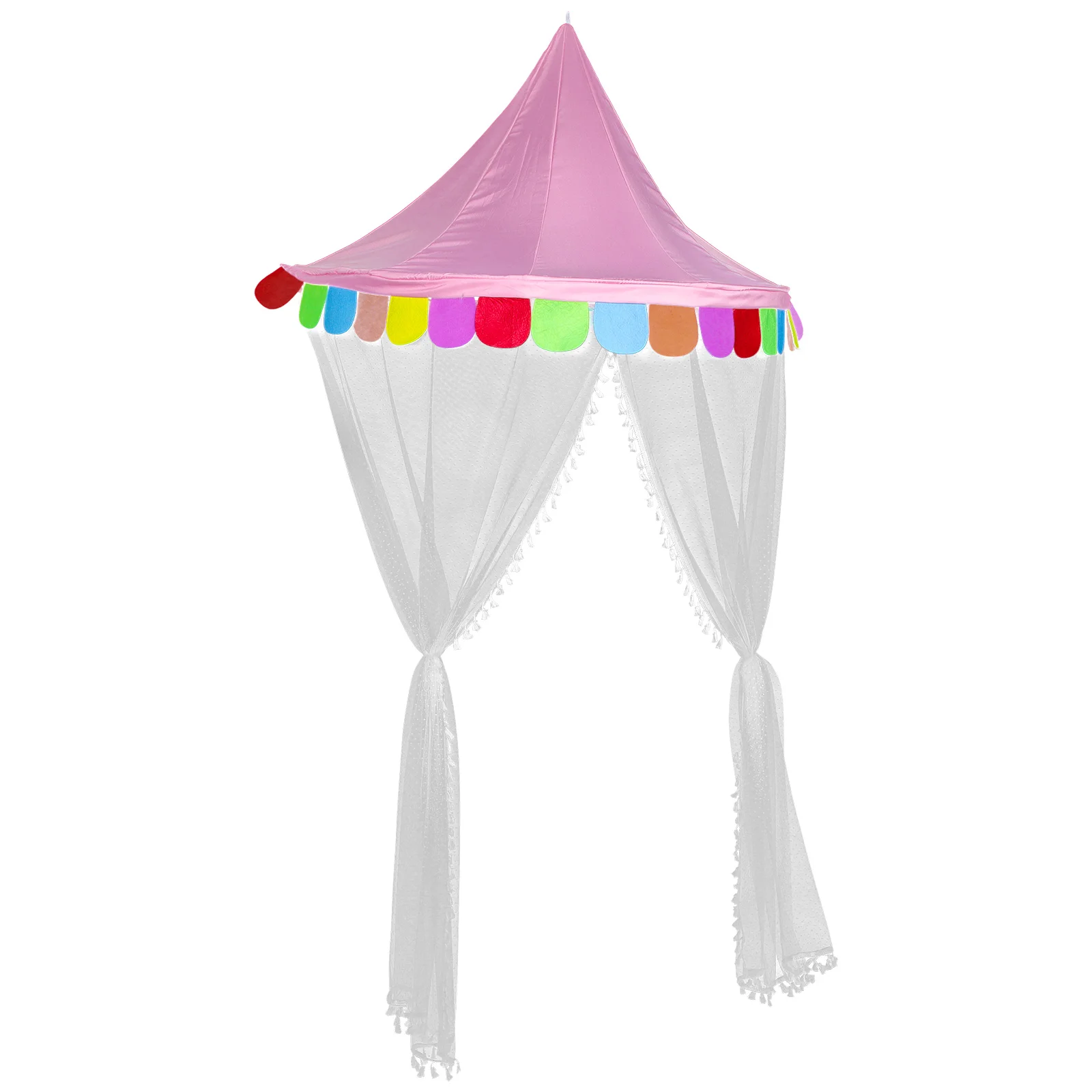 

Hanging Tent Half Moon Wall Decoration for Kids Indoor Tents Bedspread inside Baby