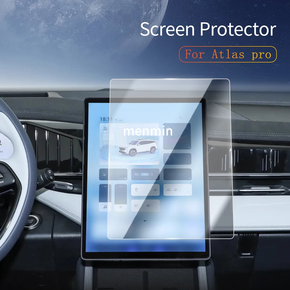 

Car Stickers Dash Carplay Mirror Screen Protector Display Tempered Glass Protective Vehicle For 25 Geely Auto Atlas pro