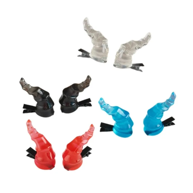 

2PCS Creatively Devil Horn Hairpin for Women Teens Goth Charm Hair Clip Halloween Carnivals Party Hair Clip