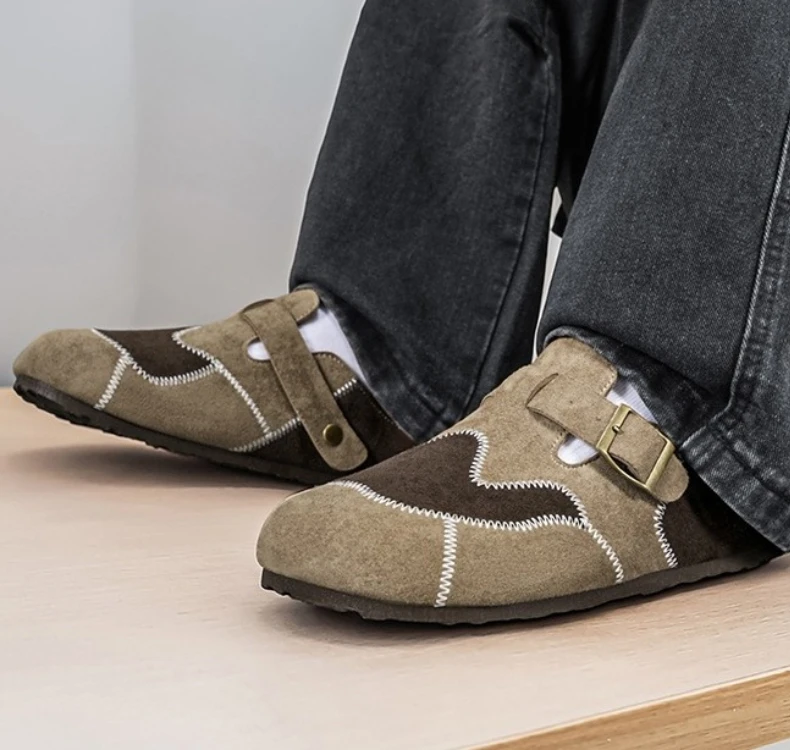 Neue Jugendliche Weichsohlige Lässige Ein-Fuß-Lazy-Schuhe für Herren, Baotou-Herren-Hausschuhe für den Außenbereich – Detail 13