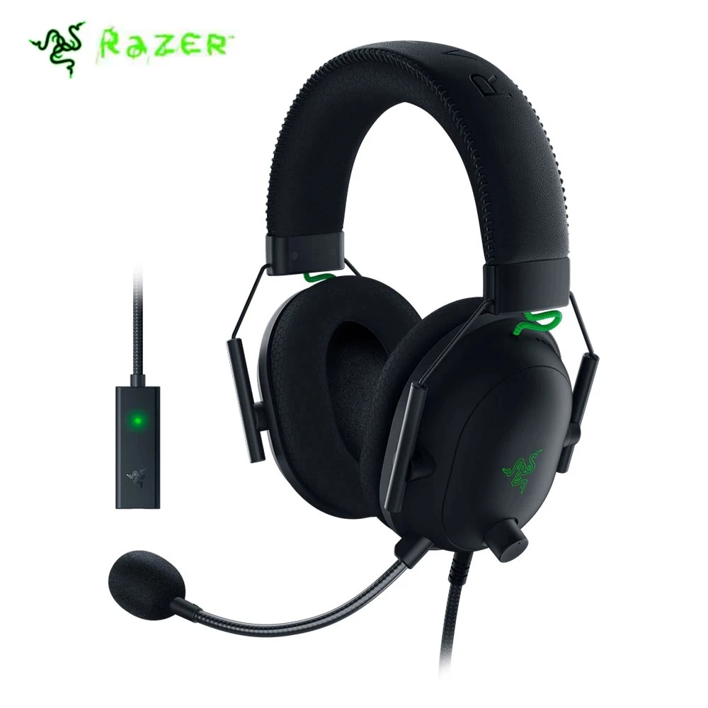 سماعة الألعاب Razer BlackShark V2 X/V2 الأصلية مع محرك TriForce 50 مللي متر HyperClear7.1Surround مع ميكروفون-لـ PS4 PS5 Xbox