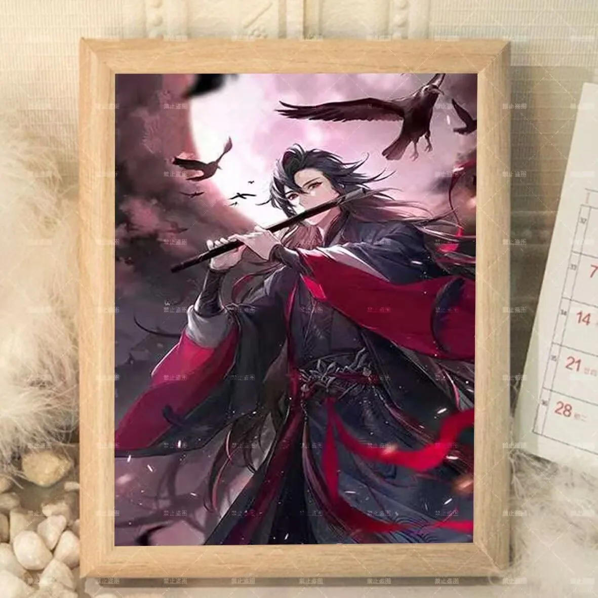 إطار صورة محيطي مخصص وبسيط "Master of the Demonic Path"، هدية لتزيين غرفة النوم من Wei Wuxian LAN Wangji