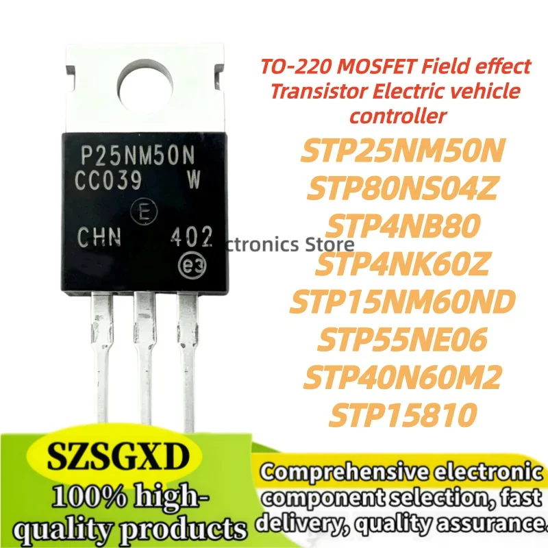 10pcs 100% New Quality STP4NK60Z STP4NB80 TO220 STP80NS04Z STP15NM60ND STP15810 STP55NE06 STP40N60M2 STP25NM50N TO-220