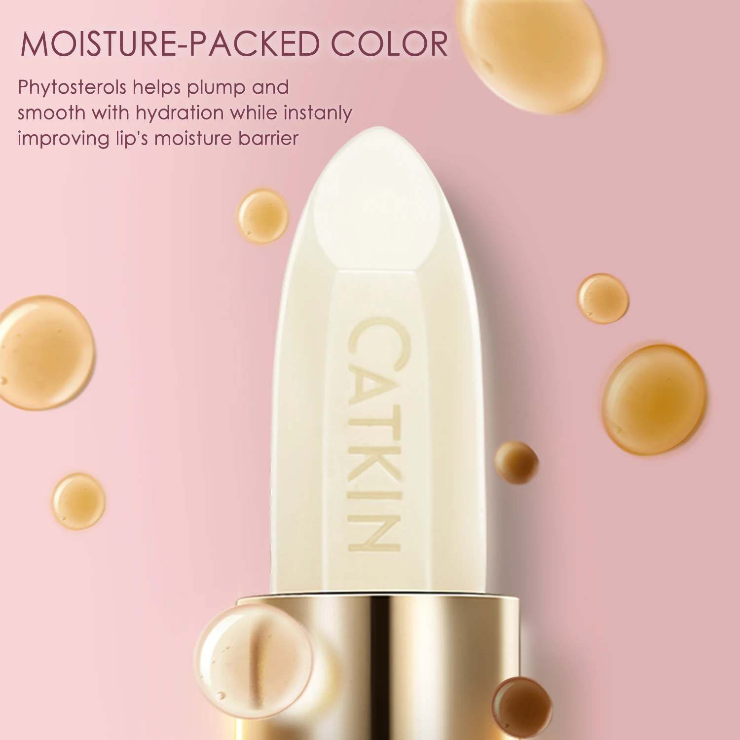 CATKIN Lip Balm Moisturizer, Colorless Lipstick Ultra Hydrating with vitamin E to soften and moisturize lips