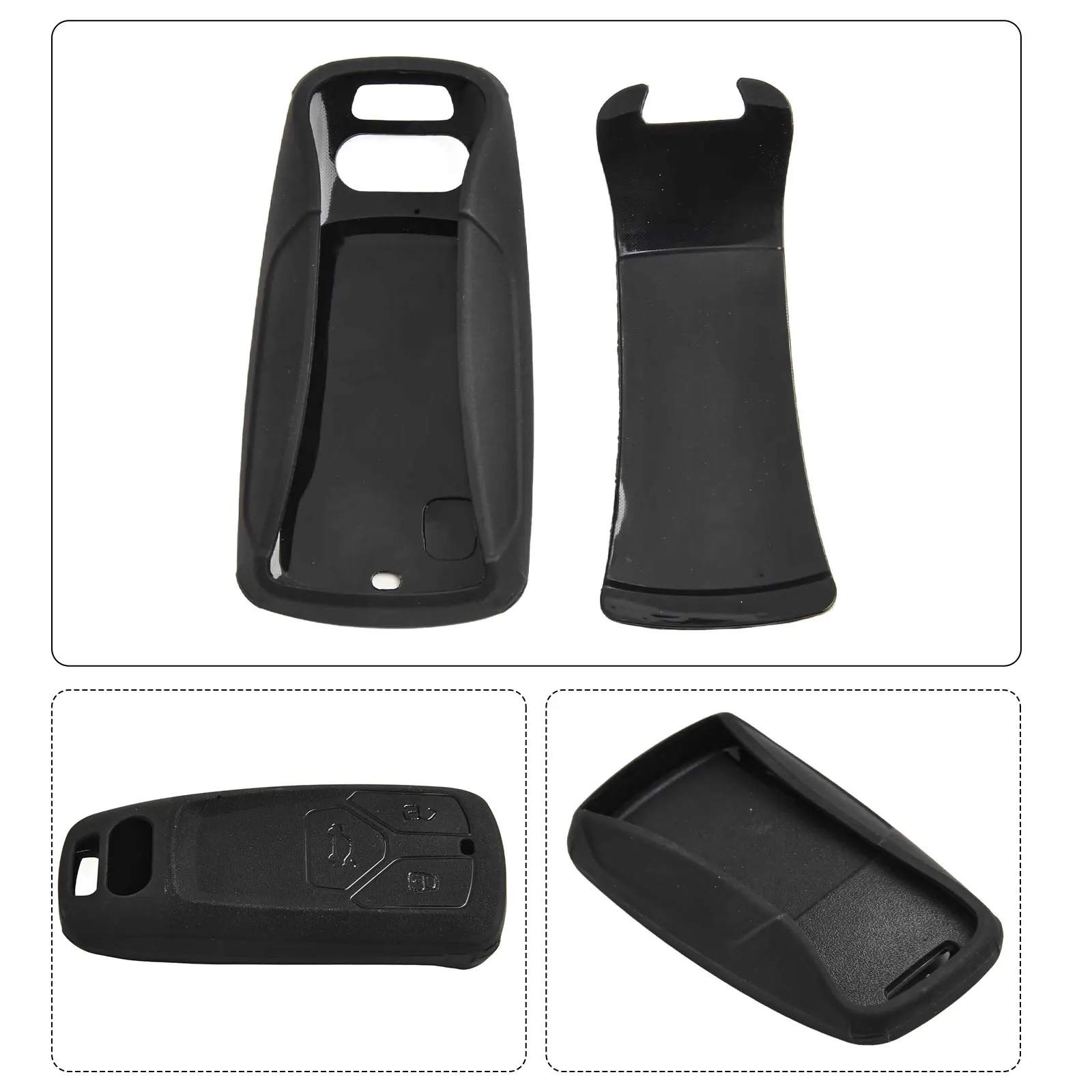 Fingerprint Resistant Case 3 Buttons Accessory Car Accessory Matte Black Elegant Non-Slip Grip Full Protection Design