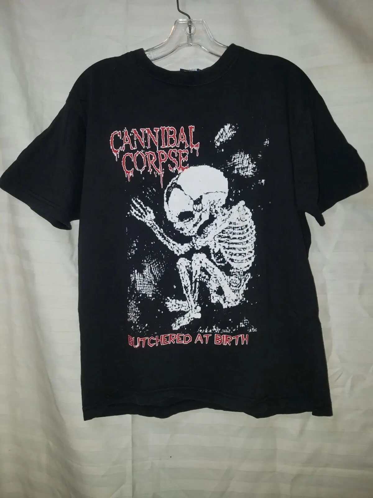 Stars & Stripes Cannibal Corpse Butchered At Birth Death Metal T- Shirt Size M