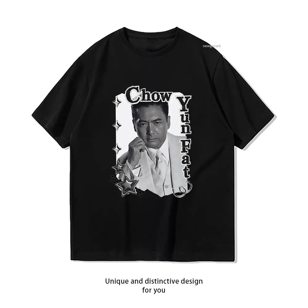 Chow Yun-fat Hong Kong Cinema Icon Chinese Actor Cdrama Chinese Entertainment T-shirt Woman Man Casual Cotton Graphic T Shirts