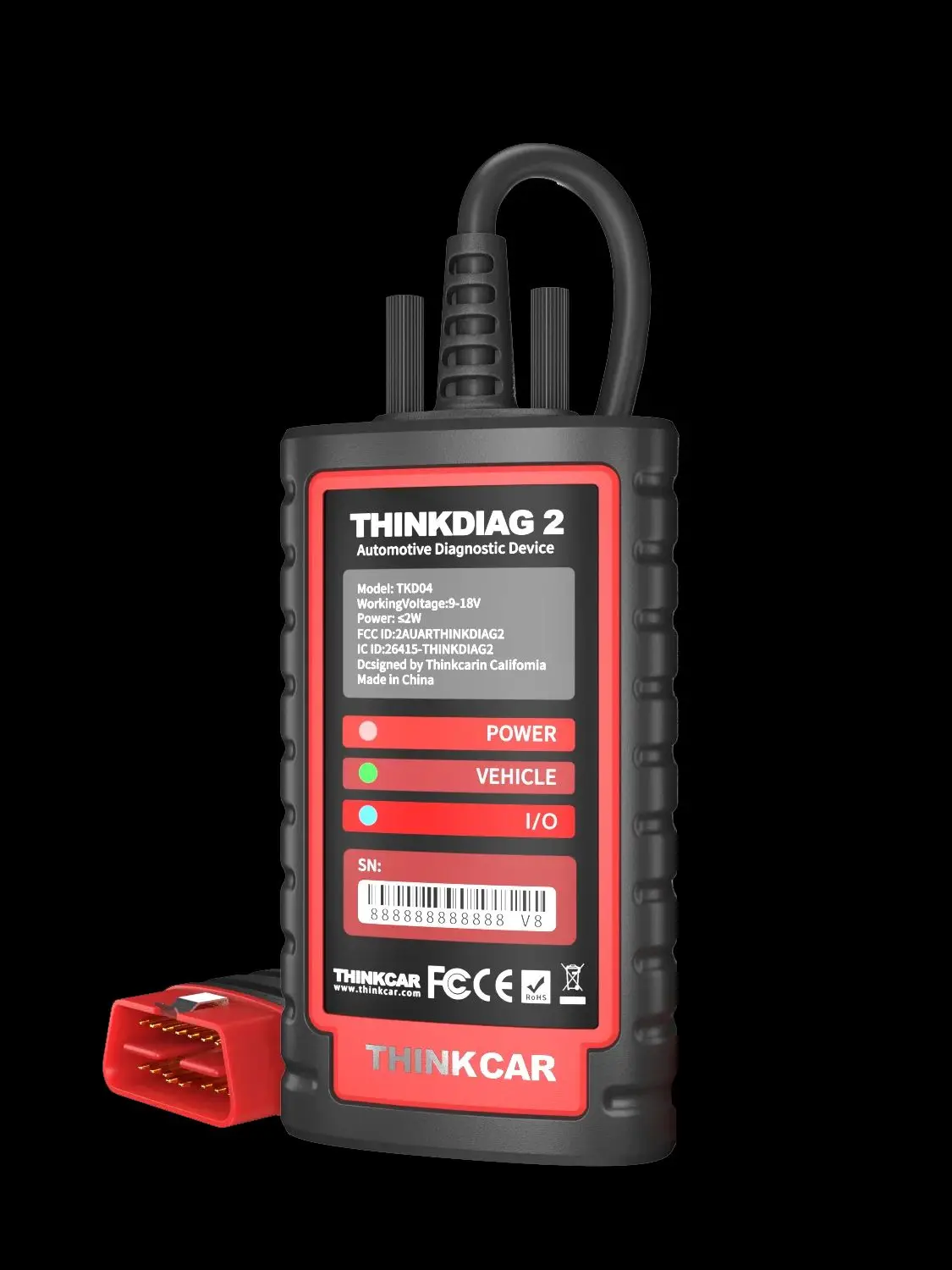 Thinkdiag 2 All System Bidirektionale Steuerung OBD2-Diagnosescanner für iOS und Android AutoVIN Active Test 15+ Reset-Funktionen
