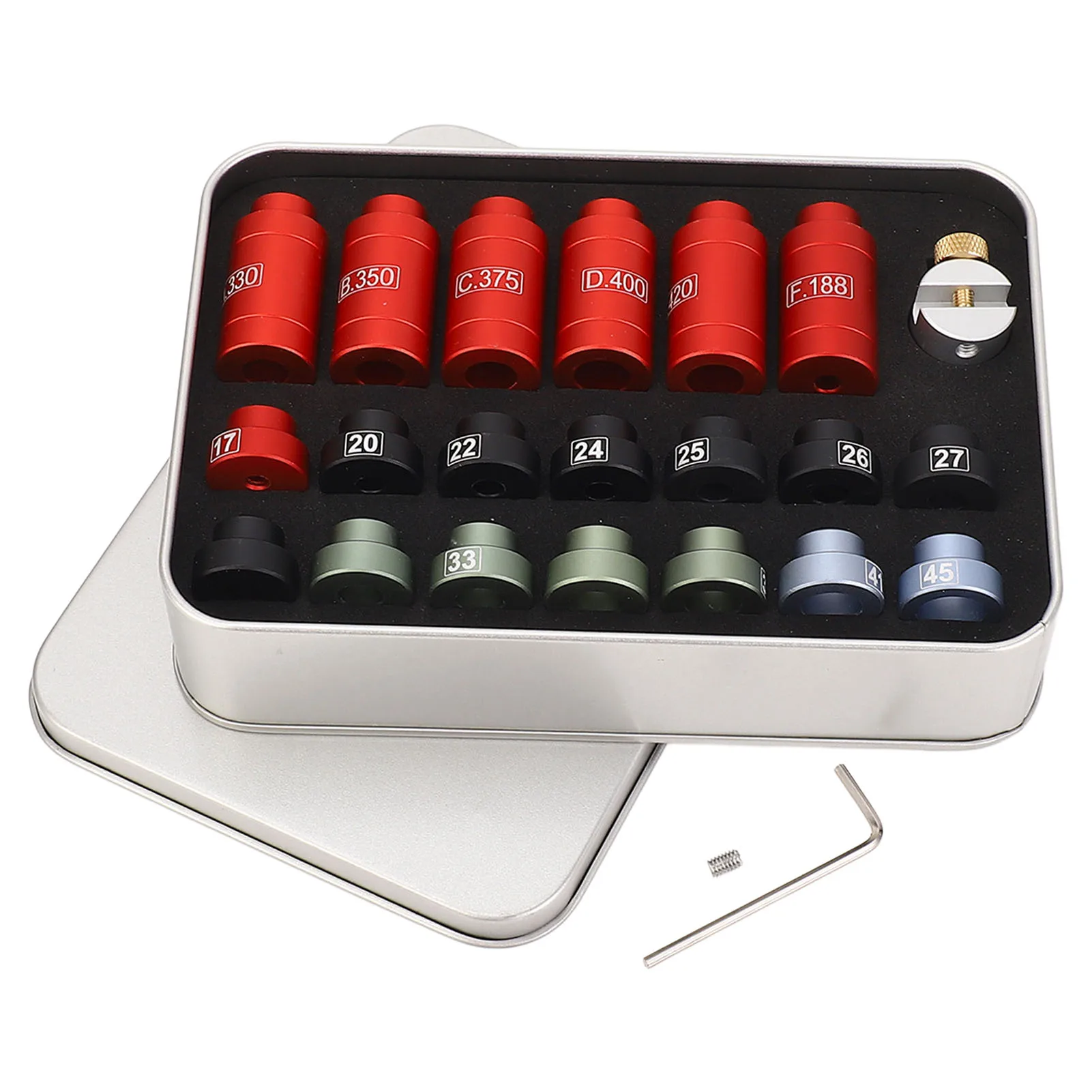 Kit de comparador de calibre, medición precisa, comparador de aleación de aluminio, Kit de carrocería de calibre de espacio principal, Kit de recarga con caja de almacenamiento