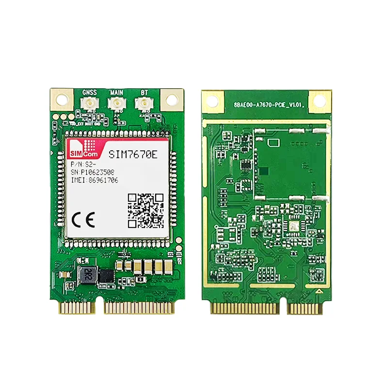 SIMcom SIM7670E SIM7670E-MNGV SIM7670E-MNGV PCIE SIM7670E USB Dongle Core Board, Qualcomm-chip ondersteunt gegevens + GNSS zonder stem.