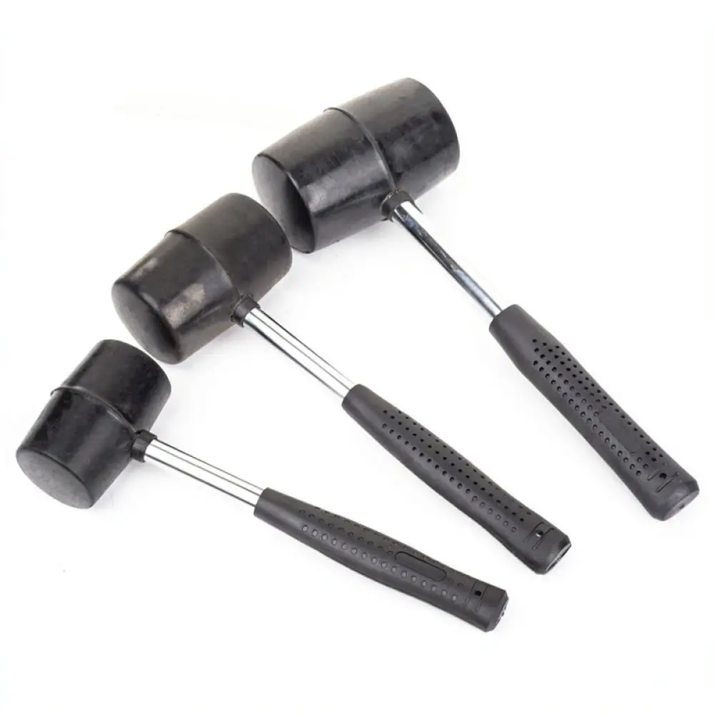 Professional Grade Rubber Hammer For Flooring Tiling Installation Ergonomic Steel Handle Shockproof Construction Hand Tool