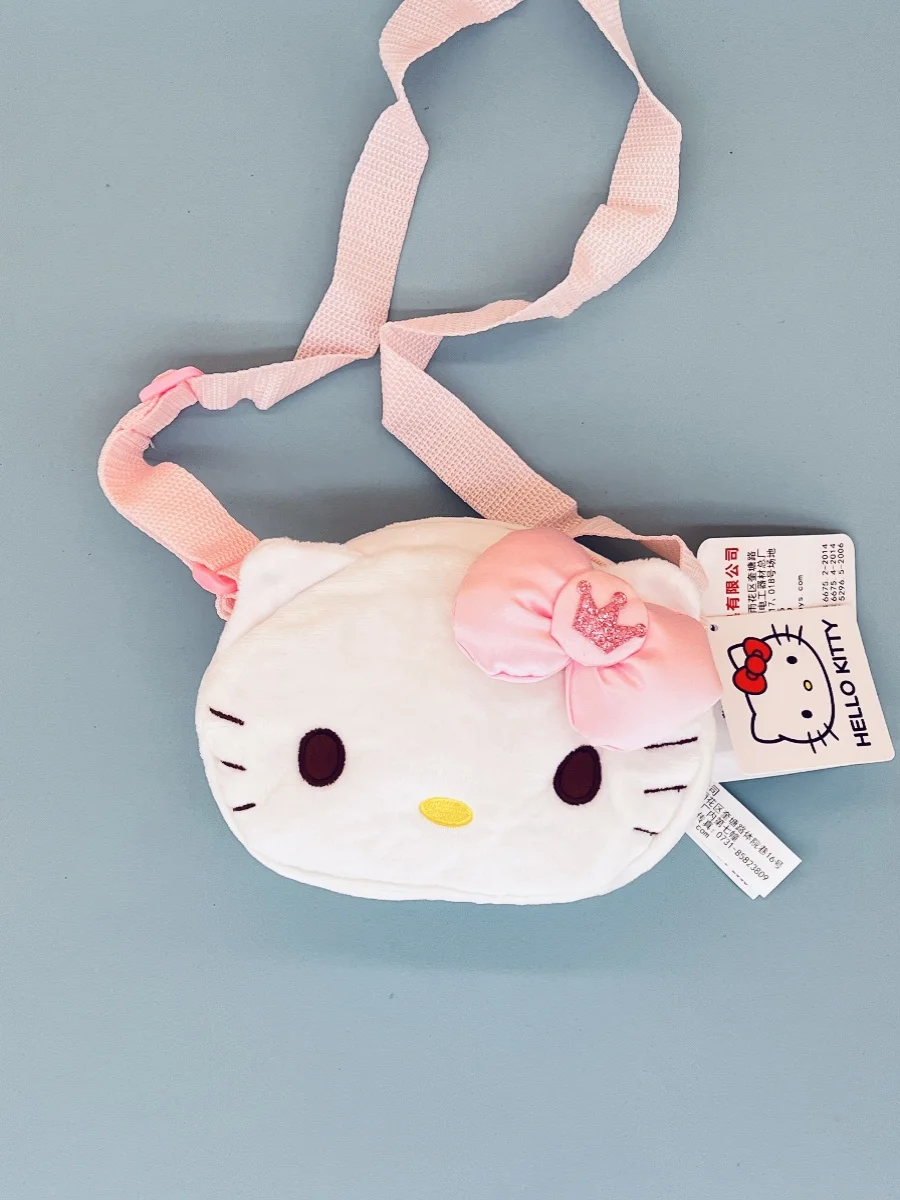 Sanrio Hello Kitty Pluszowe torby na ramię Anime Cartoon Cute Coin Pouch Torebka na ramię Zabawki Torebka na telefon Plecaki Prezent dla dziewczynek