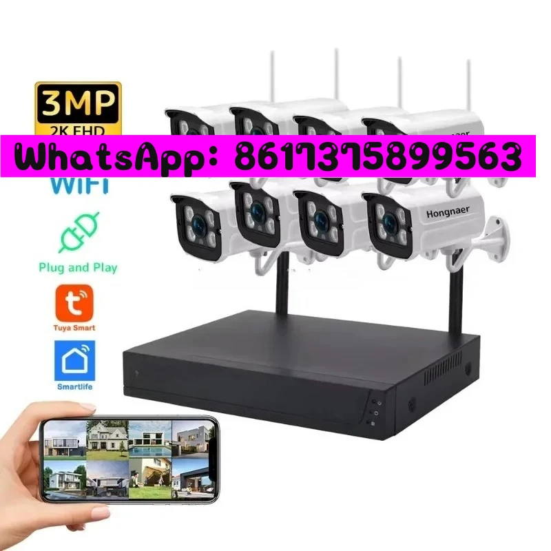 Smartlfe 2 MP P 5 MP Indoor Outdoor 8 CH NVR Wireless IP CCTV Kit Surveil System Wi Fi Wireless Security System