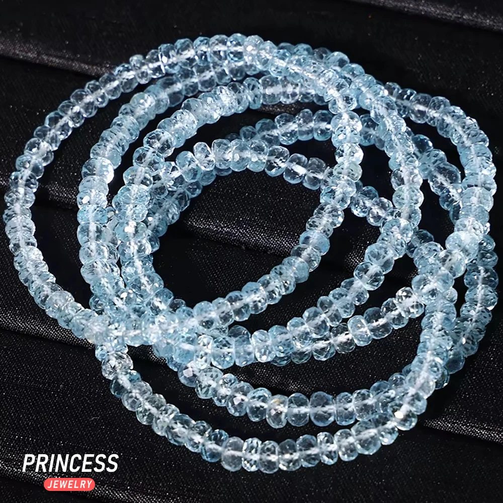 Лидер продаж, граненые бусины Rondelle с натуральным синим топазом, 5-5,5 мм, небесно-голубой драгоценный камень, подарок для изготовления ювелирных изделий Лидер продаж, граненые бусины Rondelle с натуральным синим топазом, 5-5,5 мм, небесно-голубой драгоценный камень, подарок для изготовления ювелирных изделий