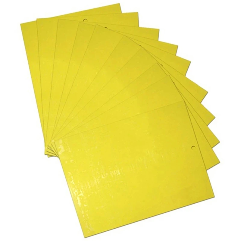 5-20pcs Paste Insect Board Double-sided Bug Fly Stickers Glue Board Adhesive Traps Yellow Sticky Insect Catcher Flycatcher