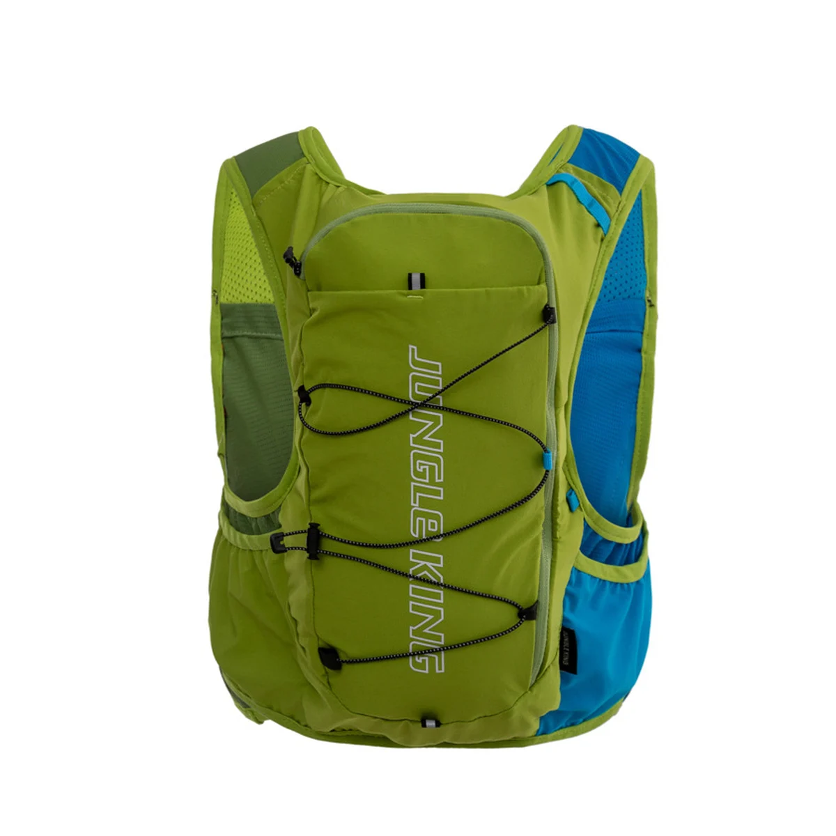 15L Nylon Running Vest Backpack Hydration Compatible Trail Cycling Hiking Pack with Chest Pockets Adjustable Straps and Cords