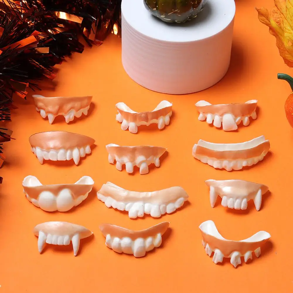 12 stuks Halloween Decoratie Prank Gadget Halloween Decoratie Horror Speelgoed Tand Speelgoed Feestzakken Rotte Tanden