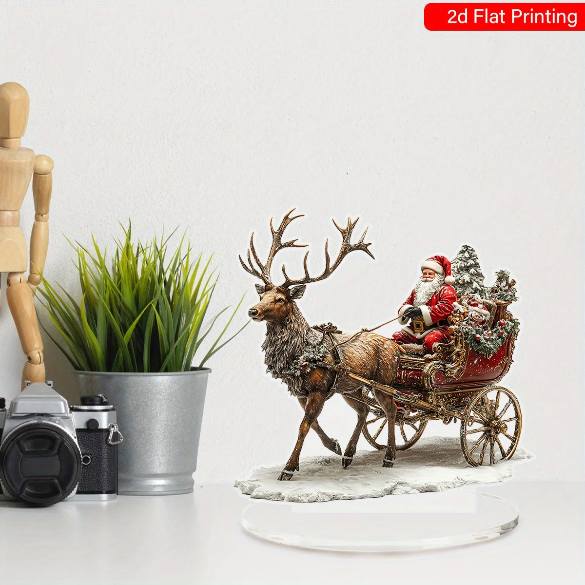 1 piece of Christmas acrylic desktop display board A classic holiday decoration for the joyous and warm Christmas season