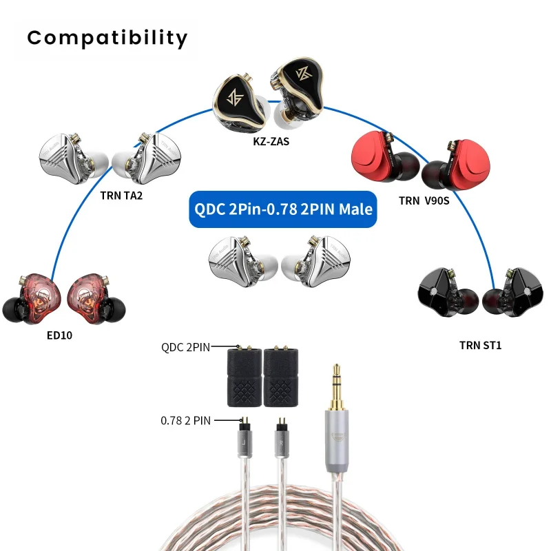 SoundsGood Hyle＆Eidos qdc 2pin Amazon.com: okcsc 0.78 2PIN Male to QDC 2PIN Female Headphone