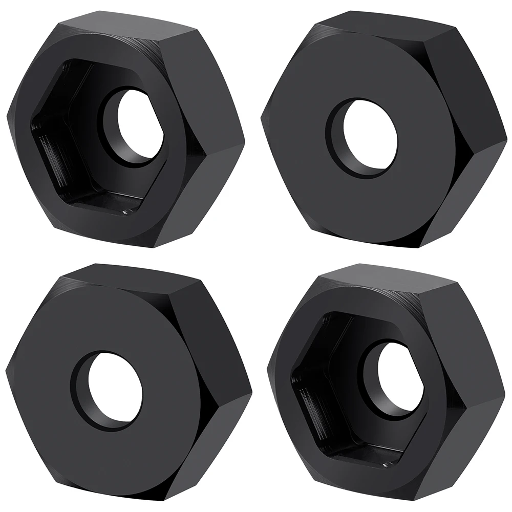 YEAHRUN 4Pcs 8mm to 12mm Aluminum Alloy Hex Wheel Hub Adapters Conversion for 1/16 Mini-B 2WD Buggy RC Model Truck Upgrade Parts